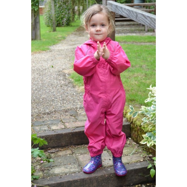 thumbnail image 2 of Toddler Rain Suit - Waterproof One-Piece Coverall For Kids 1-7 Years 2 of 5