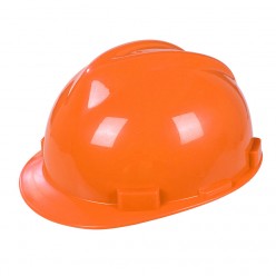 Orange Childrens Kids Hard Hat with Chin Strap